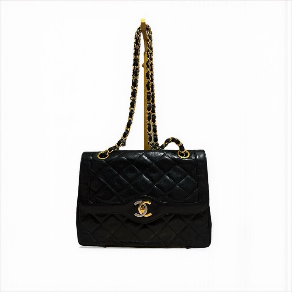 SOLD Chanel Small Diana Flap Bag Black Lambskin 24k Plated Gold Hardware